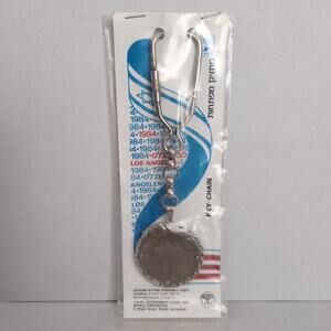 1984 Los Angeles Olympic Games Key Chain Israel State Medal 30mm Copper Nickel